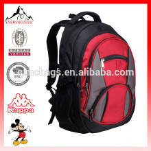 Mochilas de mochila de poliéster rojo durable con compartimiento del ordenador portátil